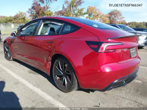 5YJ3E1ET6SF966347 — 2025 Tesla Model 3, фото 3 с аукциона IAAI, Передний левый