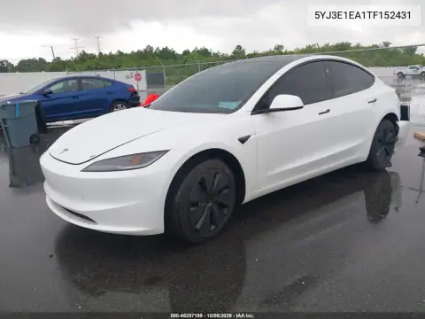 2026 Tesla Model 3 Premium Rear-Wheel Drive/Rear-Wheel Drive VIN 5YJ3E1EA1TF152431 фото 2