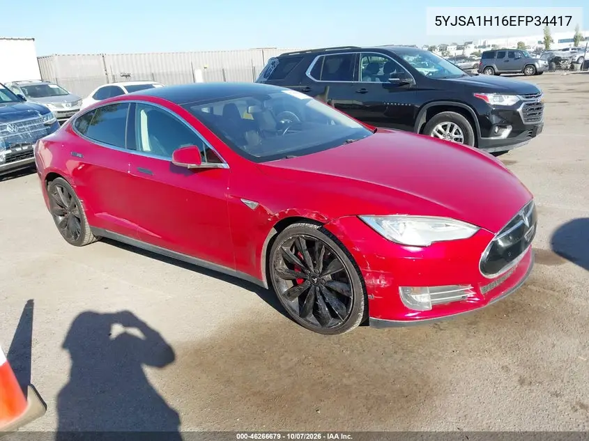 2014 Tesla Model S P85 VIN 5YJSA1H16EFP34417 фото 1