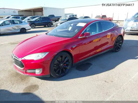 2014 Tesla Model S P85 VIN 5YJSA1H16EFP34417 фото 2