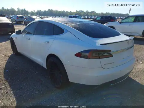 5YJSA1E40FF114128 — 2015 Tesla Model S, фото 3 с аукциона IAAI, Механические повреждения