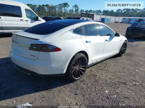 5YJSA1E40FF114128 — 2015 Tesla Model S, фото 4 с аукциона IAAI, Механические повреждения