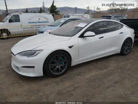 2021 Tesla Model S Long Range Dual Motor All-Wheel Drive VIN 5YJSA1E56MF453093 фото 2