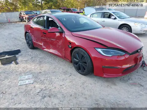 5YJSA1E57NF489618 — 2022 Tesla Model S, Правая сторона, фото до ремонта