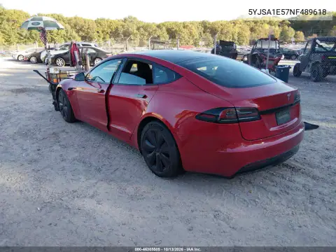 5YJSA1E57NF489618 — 2022 Tesla Model S, фото 3 с аукциона IAAI, Боковая часть
