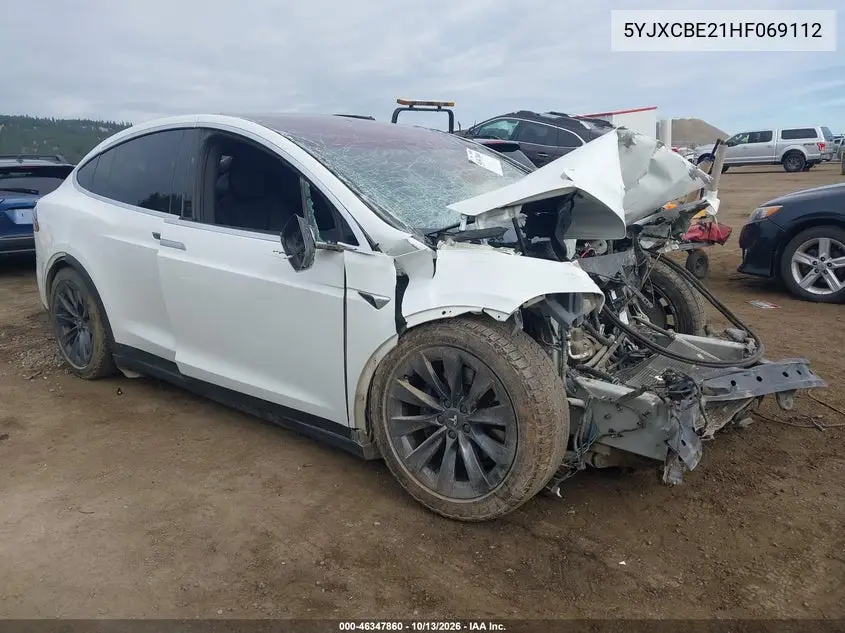 5YJXCBE21HF069112 Tesla Model X 2017 — повреждение Не указано, фото до ремонта