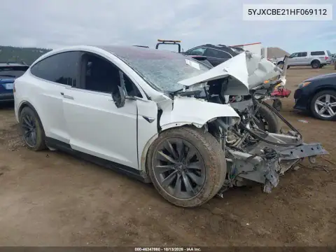 5YJXCBE21HF069112 — 2017 Tesla Model X, Неизвестные повреждения, фото до ремонта