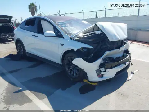 5YJXCDE20JF123307 — 2018 Tesla Model X, Передняя часть, фото до ремонта