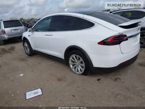 5YJXCAE21LF303624 — 2020 Tesla Model X, фото 3 с аукциона IAAI, Повреждения со всех сторон