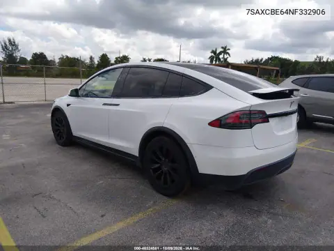 2022 Tesla Model X Plaid Tri Motor All-Wheel Drive VIN 7SAXCBE64NF332906 фото 3