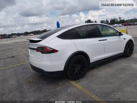 2022 Tesla Model X Plaid Tri Motor All-Wheel Drive VIN 7SAXCBE64NF332906 фото 4