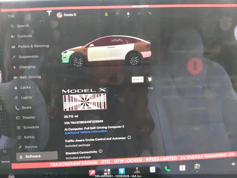 2022 Tesla Model X Plaid Tri Motor All-Wheel Drive VIN 7SAXCBE64NF332906 фото 7