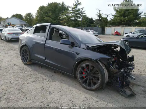 7SAXCBE6XPF408700 — 2023 Tesla Model X, Передняя часть, фото до ремонта