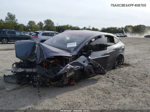 2023 Tesla Model X Plaid Tri Motor All-Wheel Drive VIN 7SAXCBE6XPF408700 фото 2