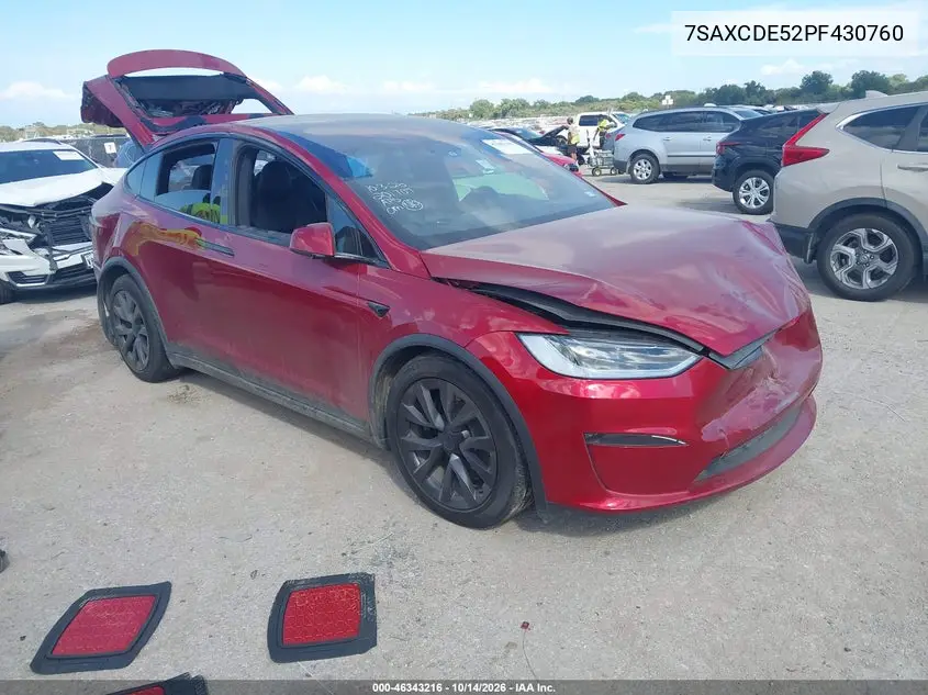 7SAXCDE52PF430760 Tesla Model X 2023 — повреждение Повреждения со всех сторон, фото до ремонта