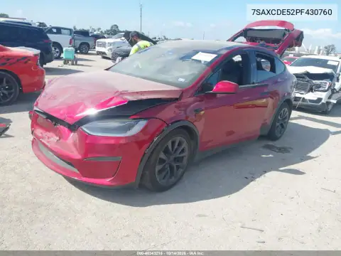 7SAXCDE52PF430760 — 2023 Tesla Model X, фото 2 с аукциона IAAI, Повреждения со всех сторон