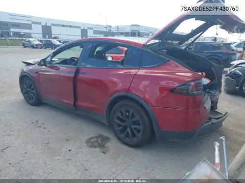 7SAXCDE52PF430760 — 2023 Tesla Model X, фото 3 с аукциона IAAI, Повреждения со всех сторон