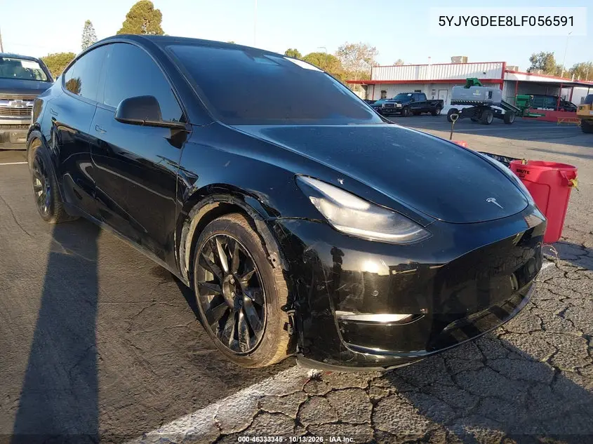 5YJYGDEE8LF056591 Tesla Model Y 2020 — повреждение Правый бок, фото до ремонта