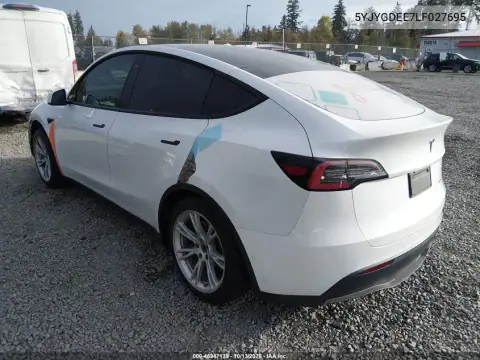 5YJYGDEE7LF027695 — 2020 Tesla Model Y, фото 3 с аукциона IAAI, Не указано