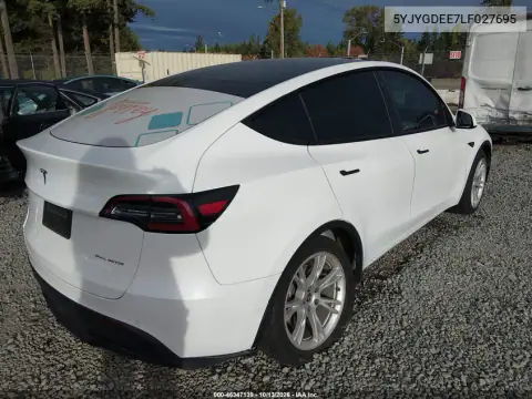 5YJYGDEE7LF027695 — 2020 Tesla Model Y, фото 4 с аукциона IAAI, Не указано