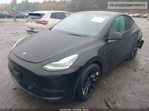 2021 Tesla Model Y Long Range Dual Motor All-Wheel Drive VIN 5YJYGDEE5MF299731 фото 2