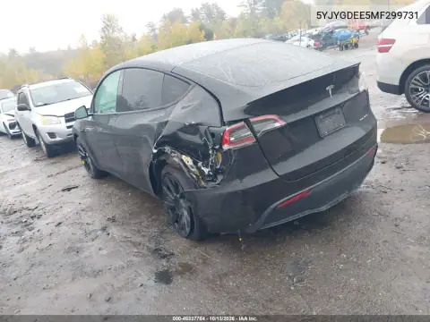2021 Tesla Model Y Long Range Dual Motor All-Wheel Drive VIN 5YJYGDEE5MF299731 фото 3