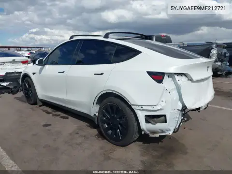2021 Tesla Model Y Long Range Dual Motor All-Wheel Drive VIN 5YJYGAEE9MF212721 фото 3