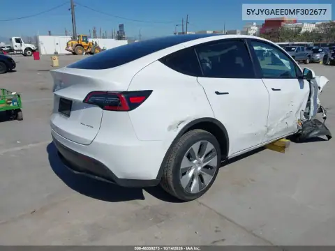 5YJYGAEE0MF302677 — 2021 Tesla Model Y, фото 4 с аукциона IAAI, Передняя часть