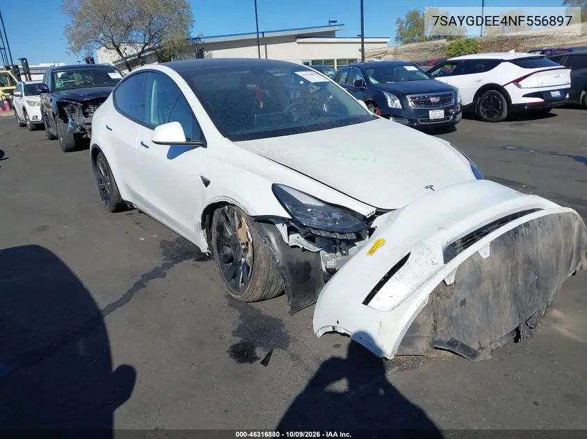 2022 Tesla Model Y Long Range Dual Motor All-Wheel Drive VIN 7SAYGDEE4NF556897 фото 1