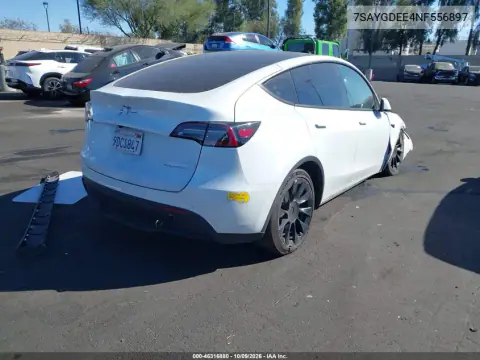2022 Tesla Model Y Long Range Dual Motor All-Wheel Drive VIN 7SAYGDEE4NF556897 фото 4