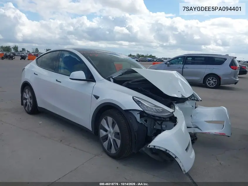 7SAYGDEE5PA094401 Tesla Model Y 2023 — повреждение Передняя часть, фото до ремонта