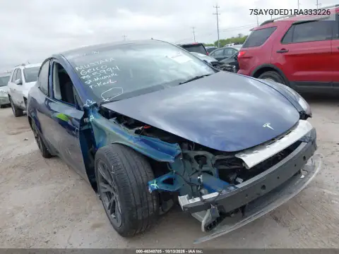 7SAYGDED1RA333226 — 2024 Tesla Model Y, Передняя часть, фото до ремонта