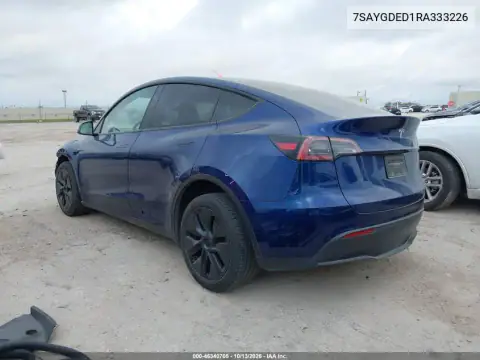 2024 Tesla Model Y Long Range Single Motor Rear-Wheel Drive/Rwd VIN 7SAYGDED1RA333226 фото 3