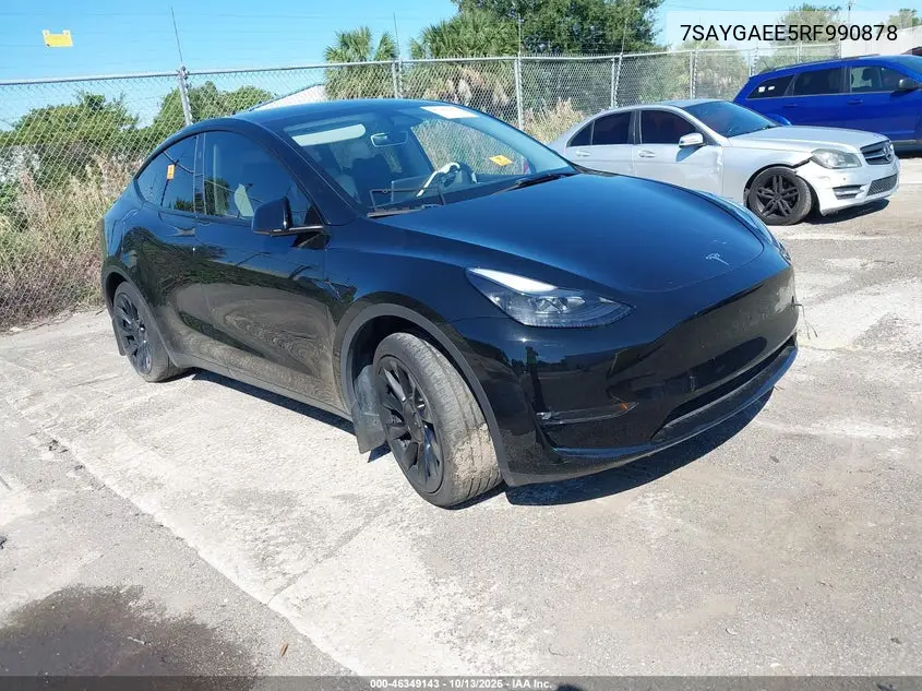 7SAYGAEE5RF990878 Tesla Model Y 2024 — повреждение Биологическая опасность, фото до ремонта