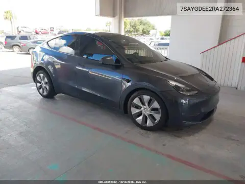 7SAYGDEE2RA272364 — 2024 Tesla Model Y, Передняя часть слева, фото до ремонта
