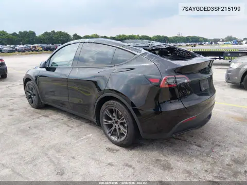 2025 Tesla Model Y Long Range Dual Motor Rear-Wheel Drive VIN 7SAYGDED3SF215199 фото 3