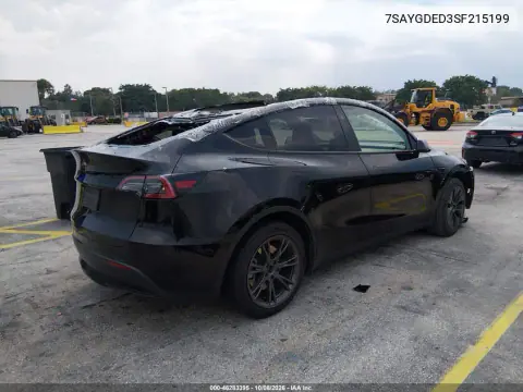 2025 Tesla Model Y Long Range Dual Motor Rear-Wheel Drive VIN 7SAYGDED3SF215199 фото 4