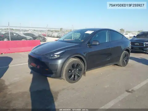 7SAYGDED1SF255927 — 2025 Tesla Model Y, фото 2 с аукциона IAAI, Передняя часть
