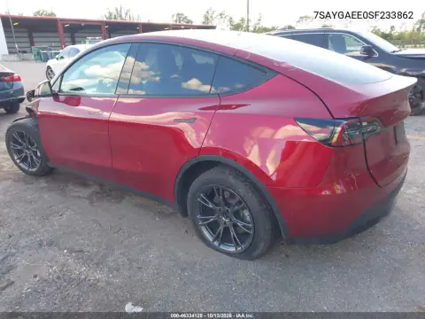 7SAYGAEE0SF233862 — 2025 Tesla Model Y, фото 3 с аукциона IAAI, Передняя часть