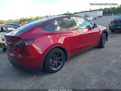 7SAYGAEE0SF233862 — 2025 Tesla Model Y, фото 4 с аукциона IAAI, Передняя часть