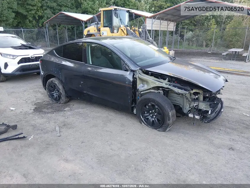 2026 Tesla Model Y Premium Rear-Wheel Drive/Rear-Wheel Drive VIN 7SAYGDED5TA706520 фото 1
