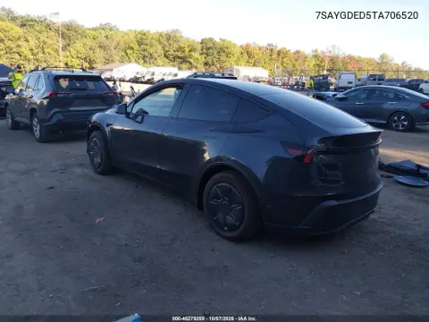 2026 Tesla Model Y Premium Rear-Wheel Drive/Rear-Wheel Drive VIN 7SAYGDED5TA706520 фото 3