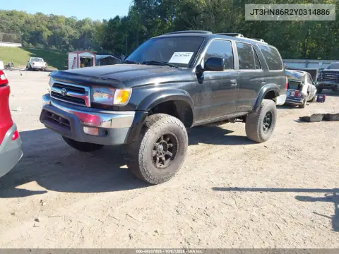 2000 Toyota 4Runner Sr5 V6 VIN JT3HN86R2Y0314886 фото 2