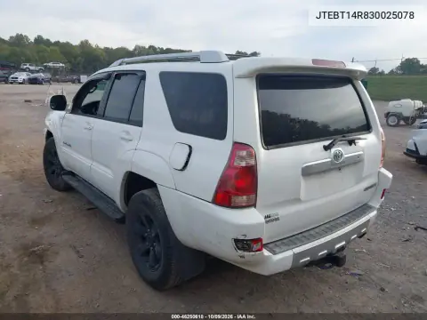 2003 Toyota 4Runner Sr5 Sport V8 VIN JTEBT14R830025078 фото 4