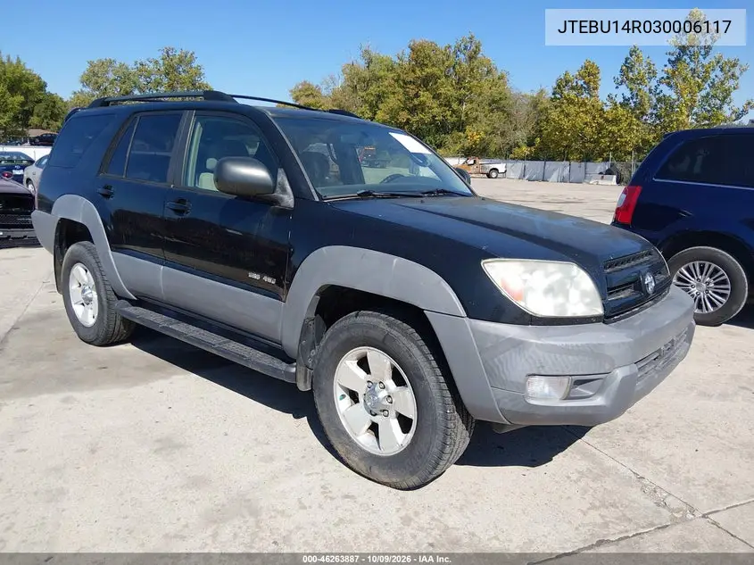 2003 Toyota 4Runner Sr5 V6 VIN JTEBU14R030006117 фото 2