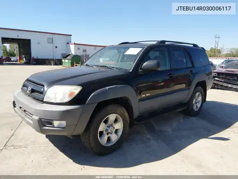 2003 Toyota 4Runner Sr5 V6 VIN JTEBU14R030006117 фото 3