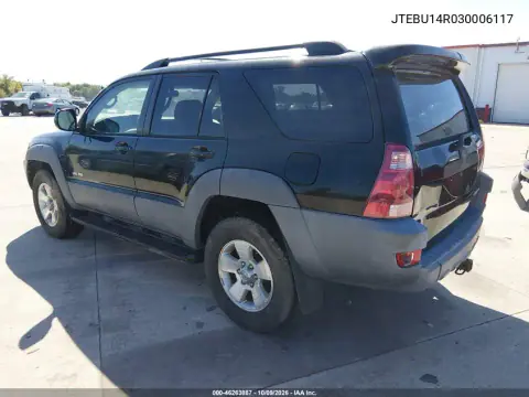2003 Toyota 4Runner Sr5 V6 VIN JTEBU14R030006117 фото 4