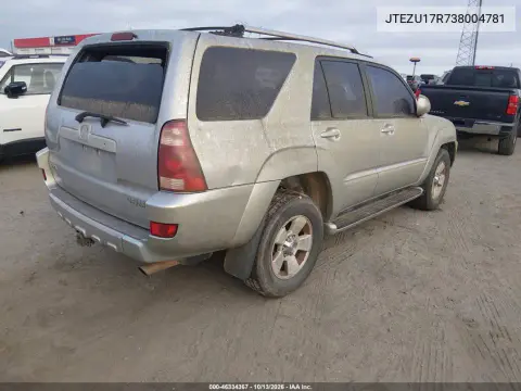2003 Toyota 4Runner Limited V6 VIN JTEZU17R738004781 фото 5
