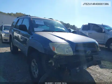 JTEZU14R430001386 — 2003 Toyota 4RUNNER, Естественный износ, фото до ремонта