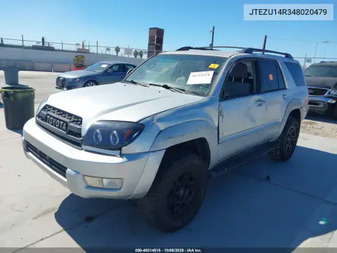 2004 Toyota 4Runner Sr5 V6 VIN JTEZU14R348020479 фото 2